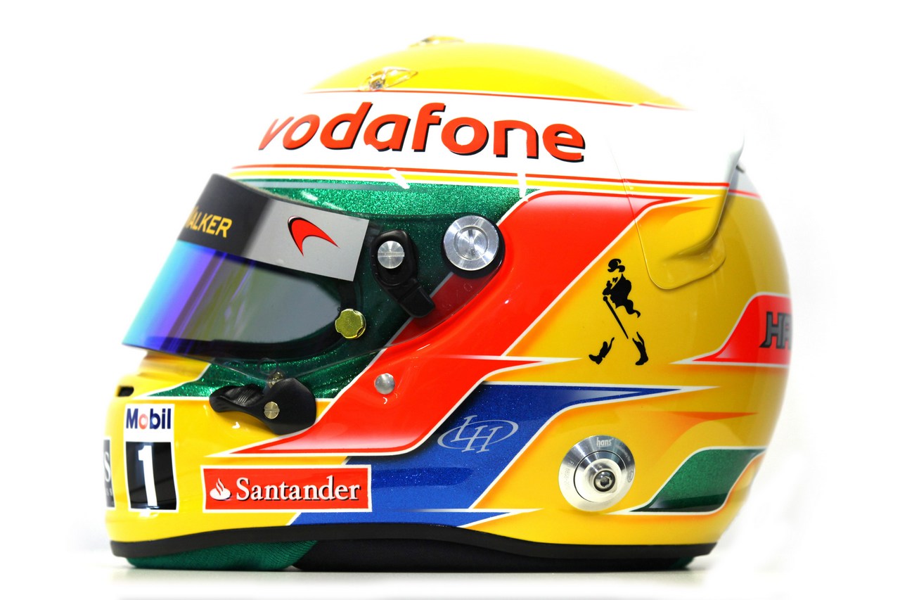 08.02.2012 Jerez, Spain,
Lewis Hamilton (GBR), McLaren Mercedes helmet - Formula 1 Testing, day 1 - Formula 1 World Championship 
