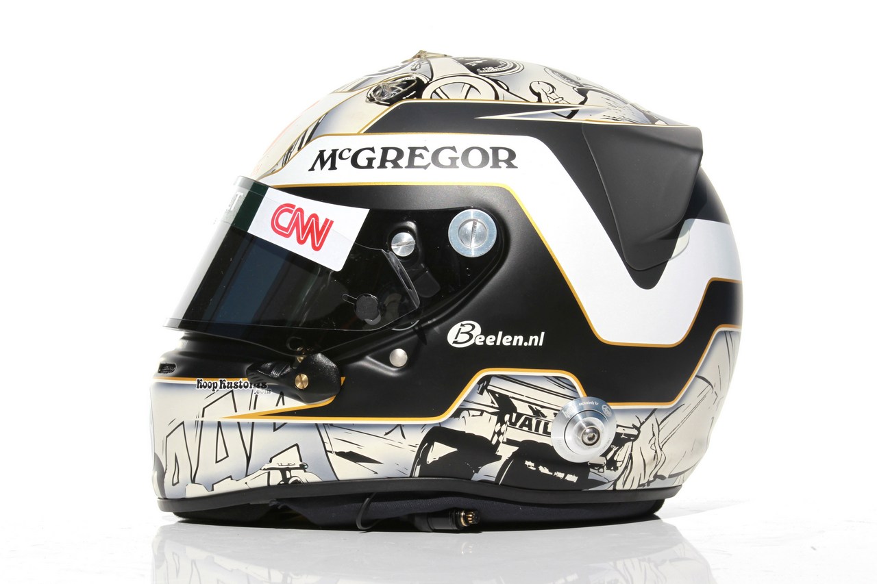 09.02.2012 Jerez, Spain,
Giedo van der Garde (NED), Caterham F1 Team test Driver helmet - Formula 1 Testing, day 1 - Formula 1 World Championship 