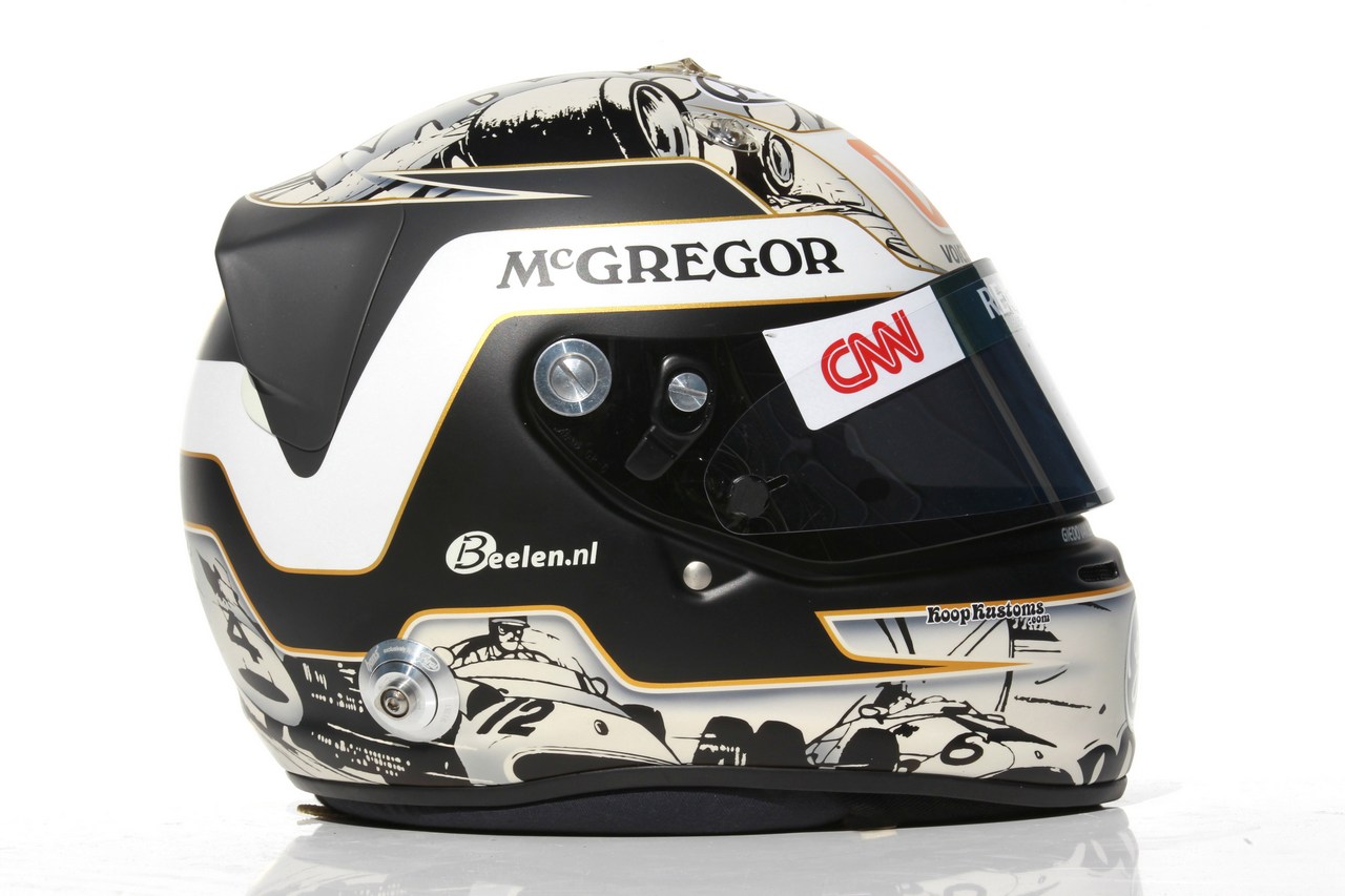09.02.2012 Jerez, Spain,
Giedo van der Garde (NED), Caterham F1 Team test Driver helmet - Formula 1 Testing, day 1 - Formula 1 World Championship 