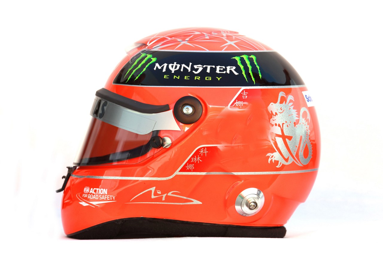 09.02.2012 Jerez, Spain,
Michael Schumacher (GER), Mercedes GP Petronas F1 Team  helmet - Formula 1 Testing, day 1 - Formula 1 World Championship 