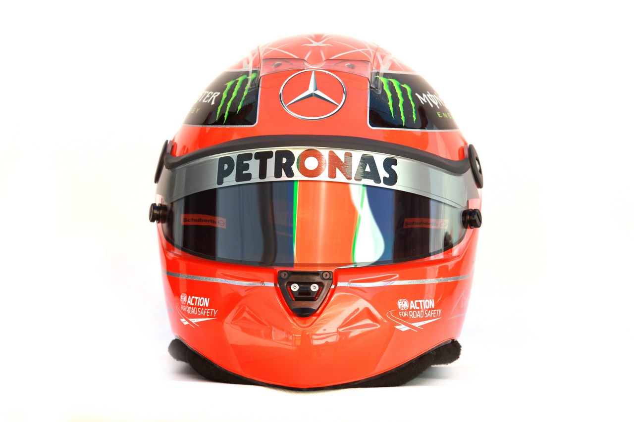 09.02.2012 Jerez, Spain,
Michael Schumacher (GER), Mercedes GP Petronas F1 Team helmet - Formula 1 Testing, day 1 - Formula 1 World Championship 