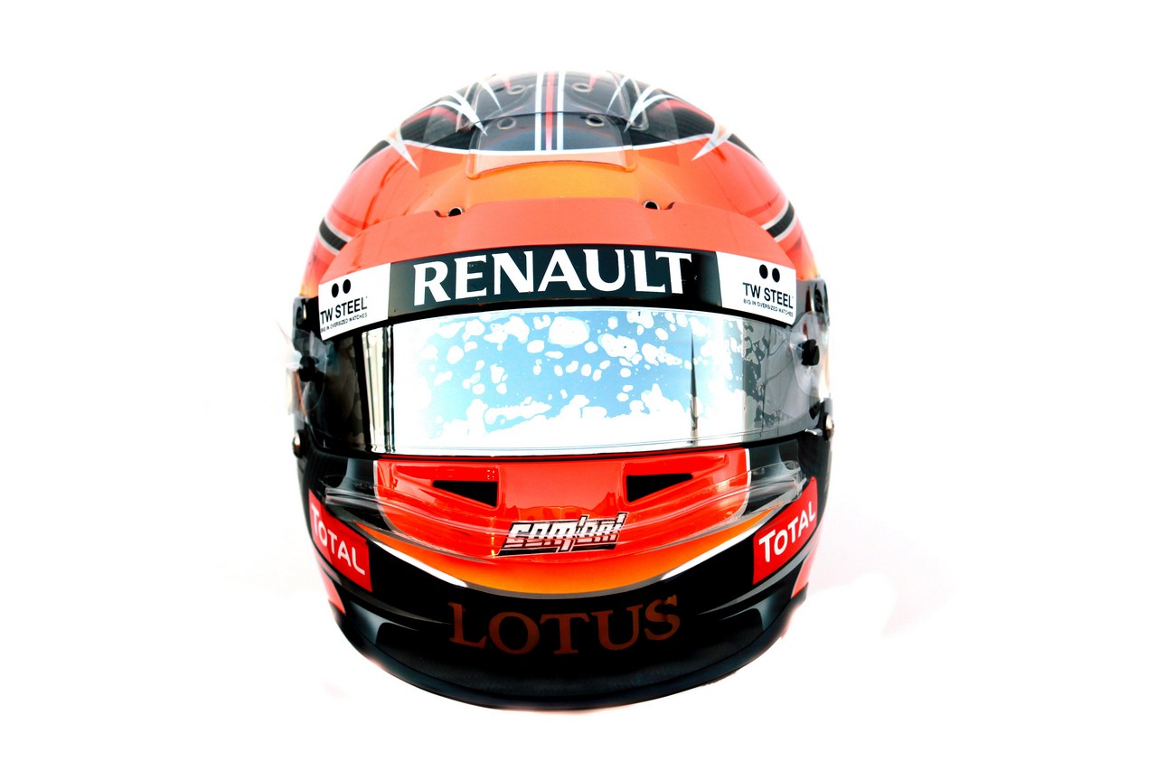 09.02.2012 Jerez, Spain,
Romain Grosjean (FRA), Lotus Renault F1 Team helmet - Formula 1 Testing, day 1 - Formula 1 World Championship 