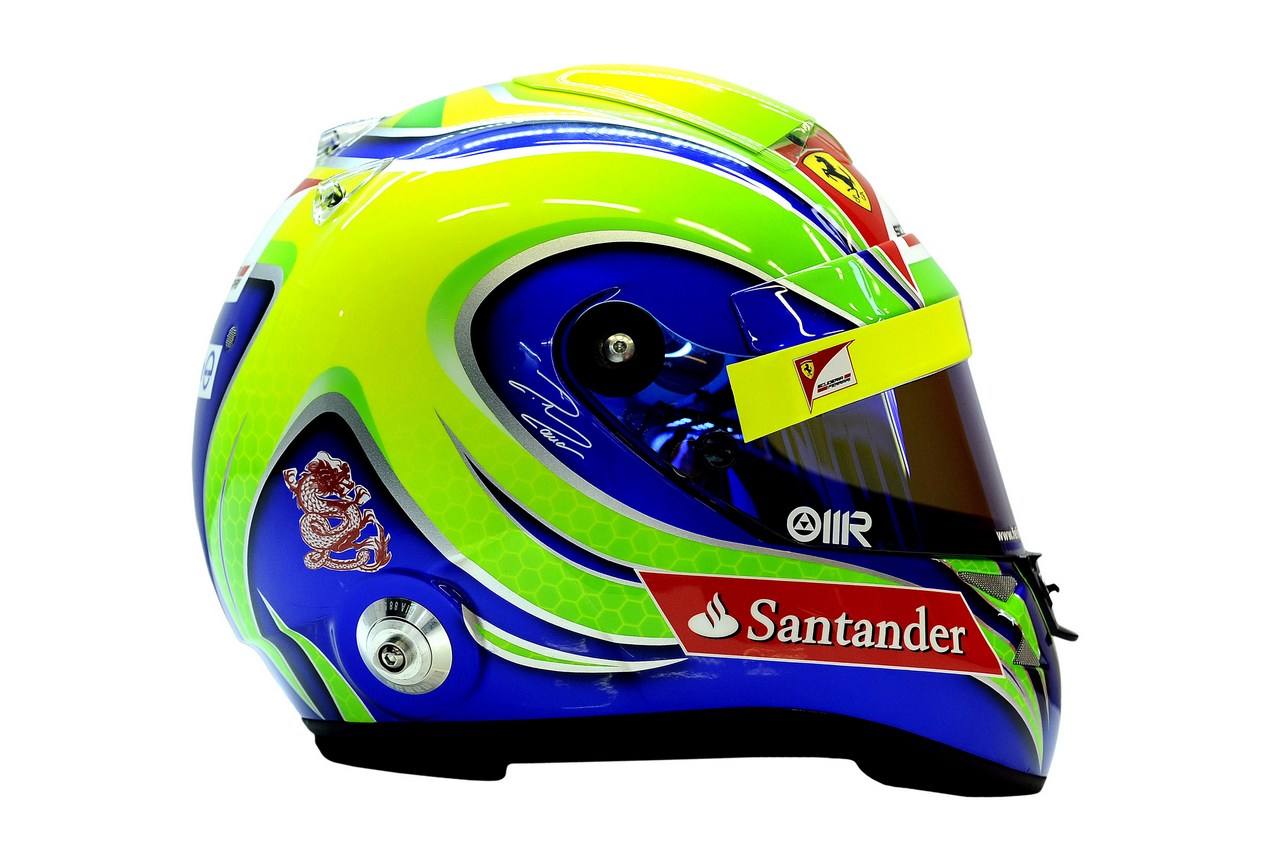 10.02.2012 Jerez, Spain,
Felipe Massa (BRA), Scuderia Ferrari, F2012, helmet  - Formula 1 Testing, day 1 - Formula 1 World Championship 