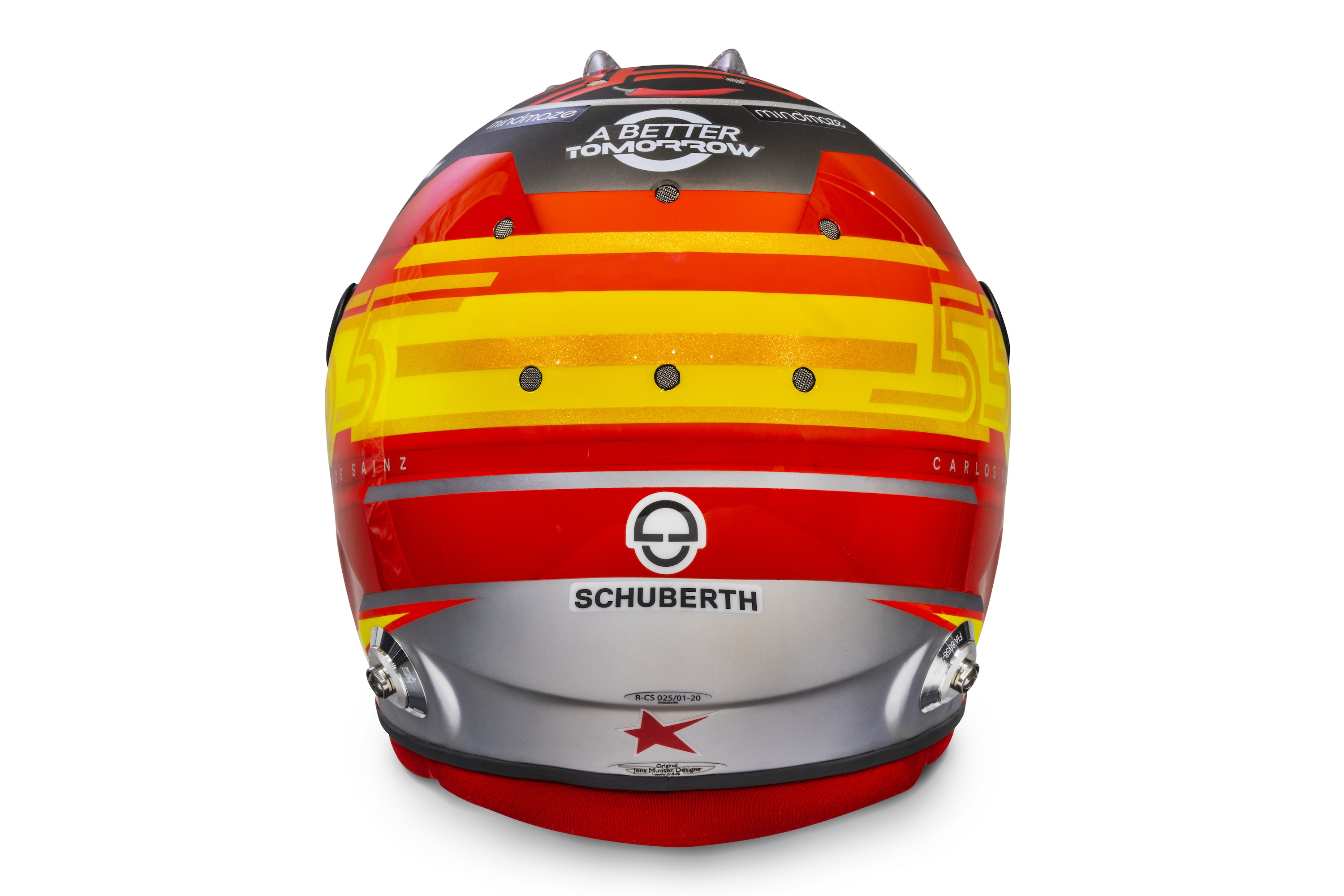 Carlos Sainz 2020 helmet_rear view