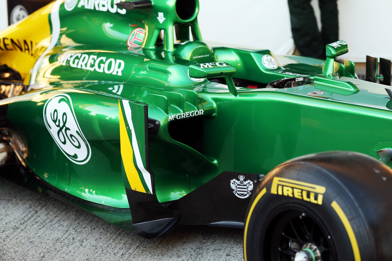 Caterham CT03 sidepod detail.
