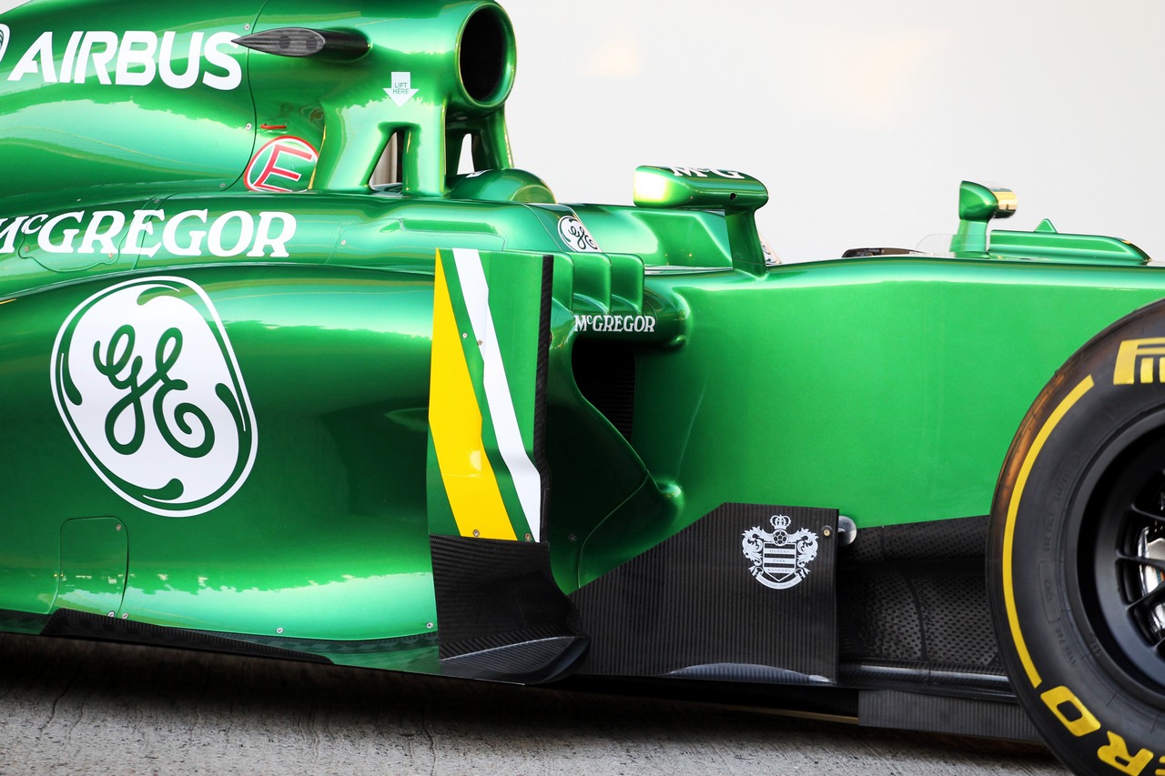 Caterham CT03 sidepod detail.
