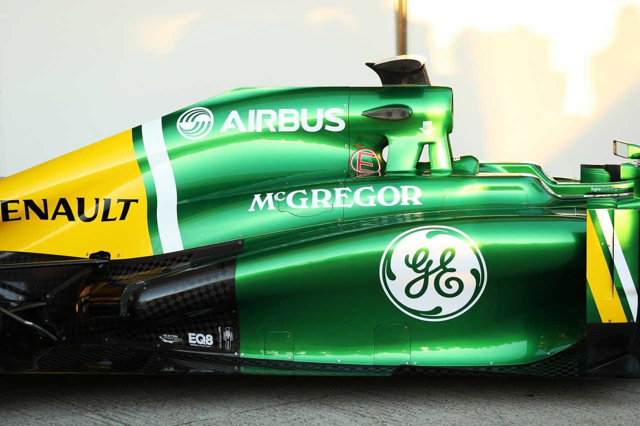 Caterham CT03 sidepod detail.
