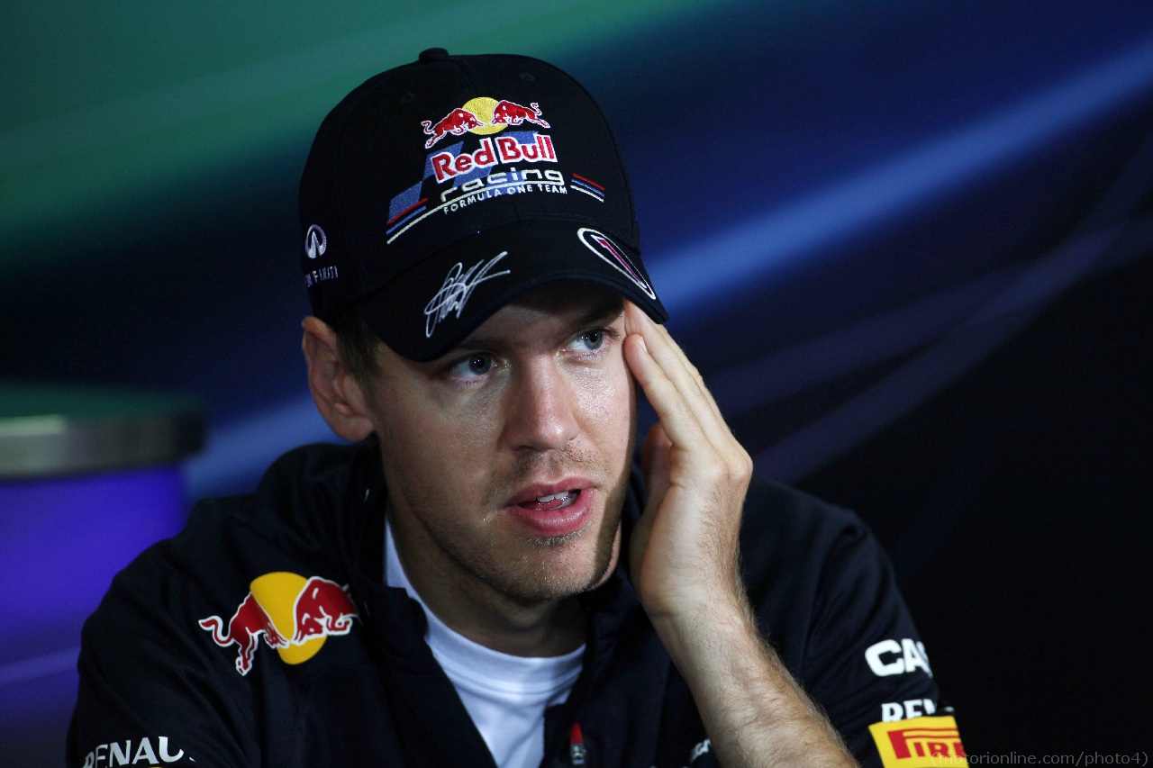 10.05.2012- Press conference, Sebastian Vettel (GER) Red Bull Racing RB8 