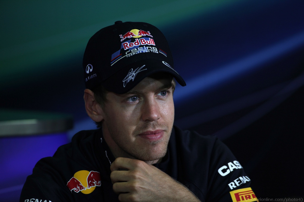 10.05.2012- Press conference, Sebastian Vettel (GER) Red Bull Racing RB8 