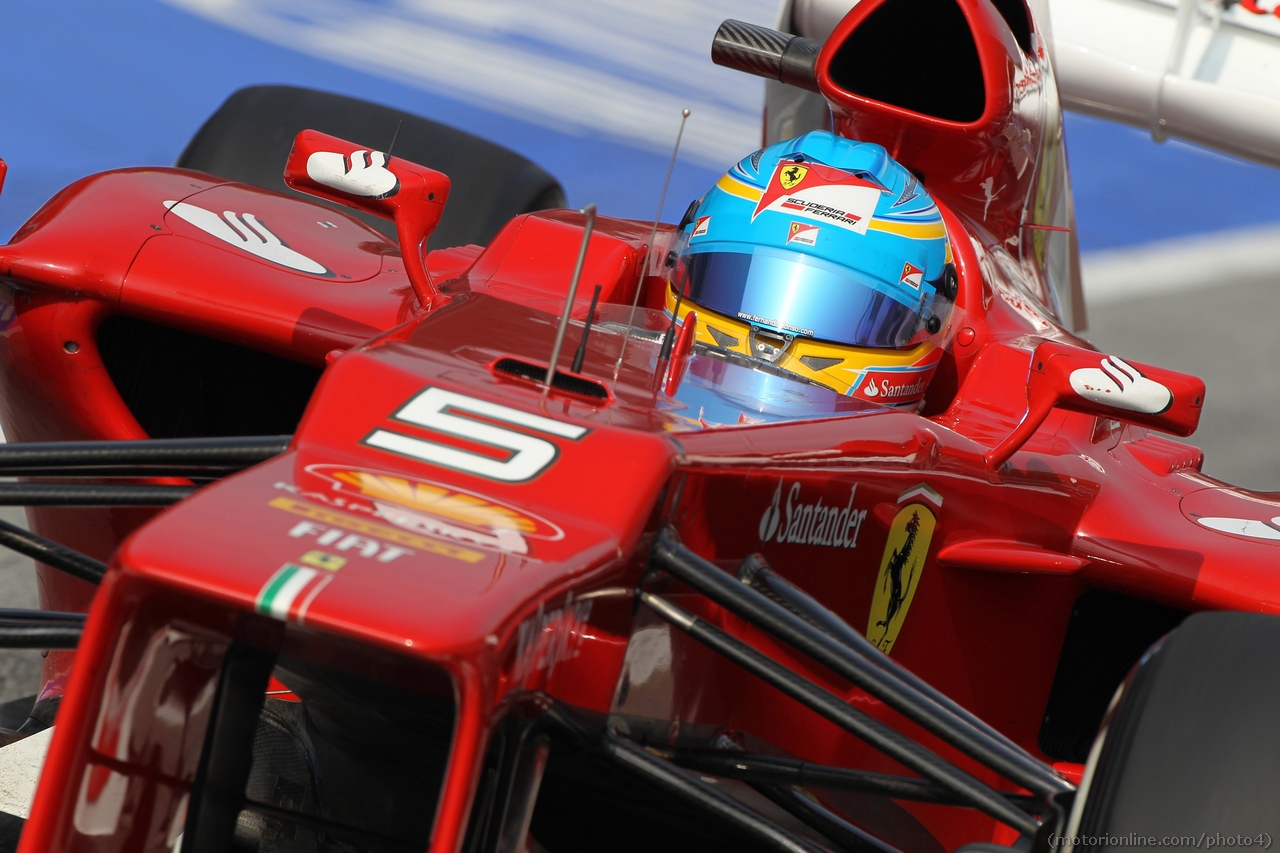 24.03.2012- Qualifying, Fernando Alonso (ESP) Scuderia Ferrari F2012 