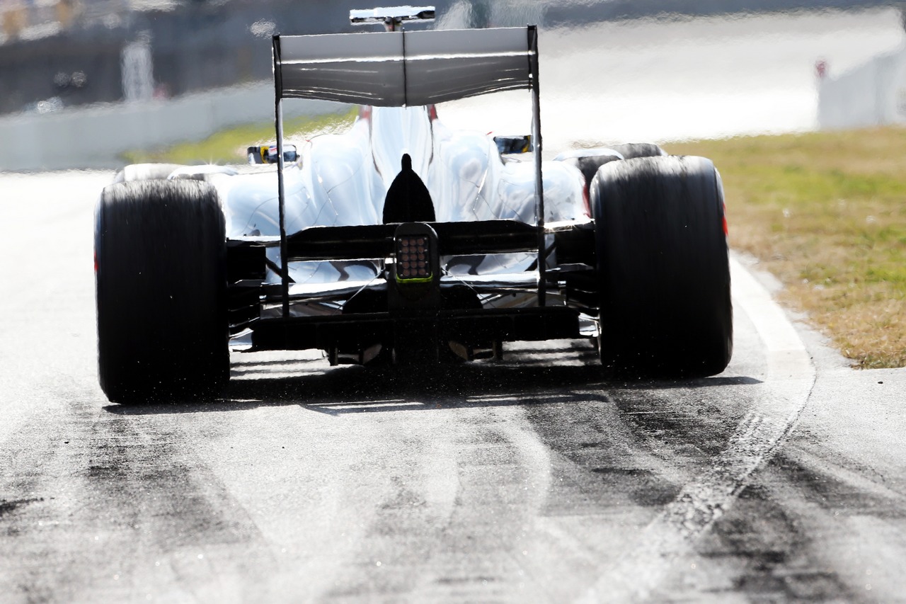 Esteban Gutierrez (MEX) Sauber C32 rear diffuser detail.
