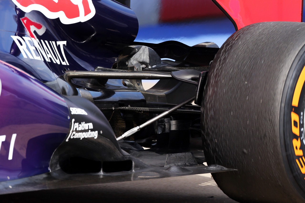 Red Bull Racing RB9 rear suspension detail.
