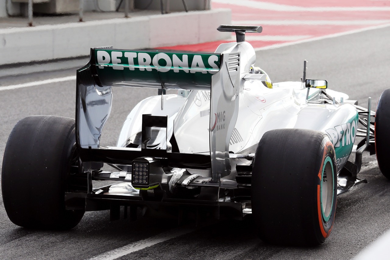 Nico Rosberg (GER) Mercedes AMG F1 W04 rear diffuser.
