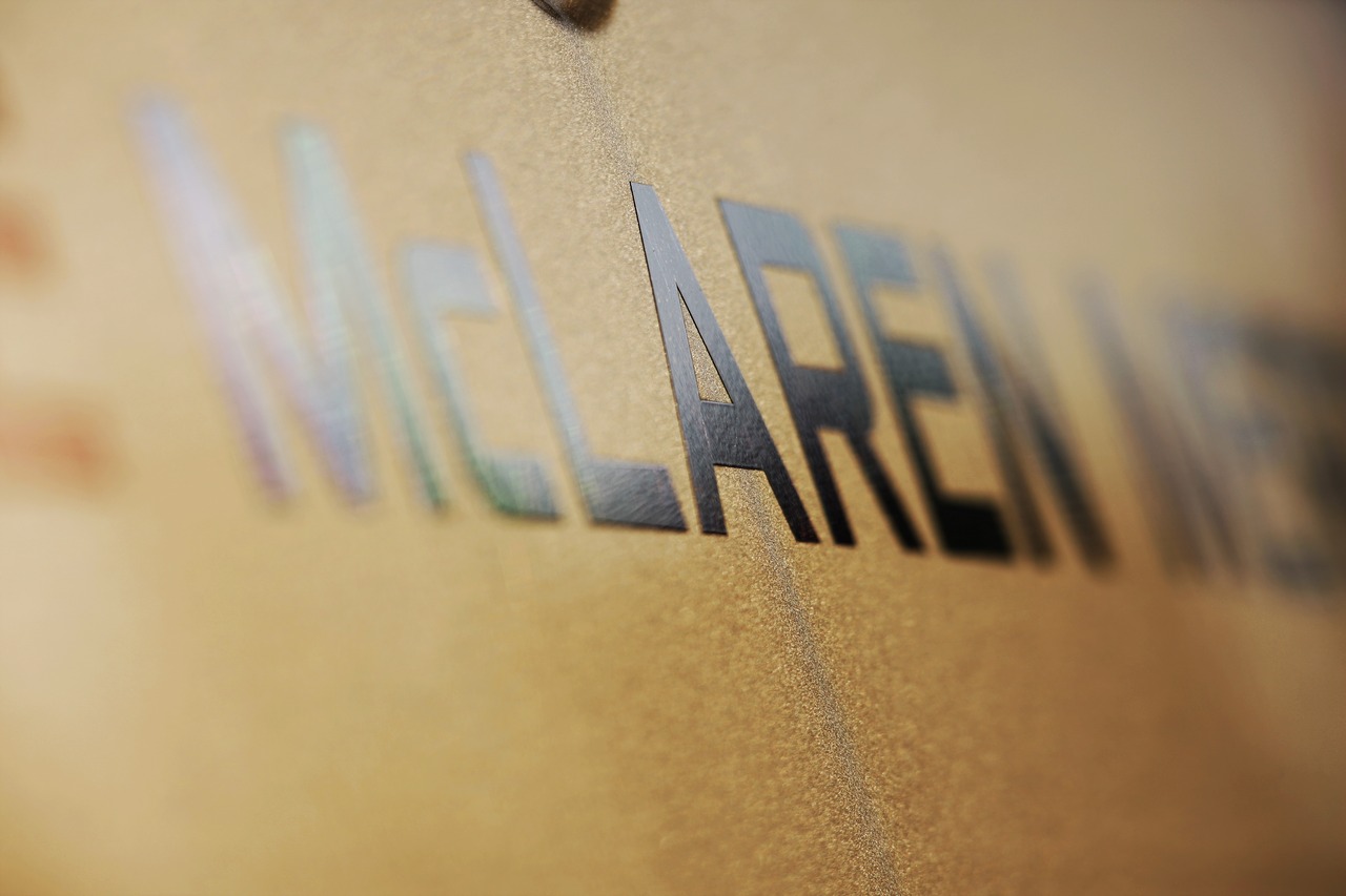 McLaren badge.
