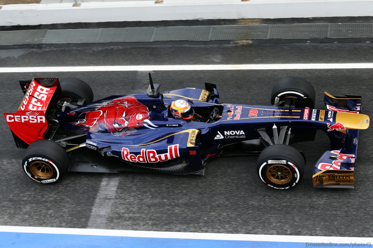 Jean-Eric Vergne (FRA) Scuderia Toro Rosso STR8.
28.02.2013. 