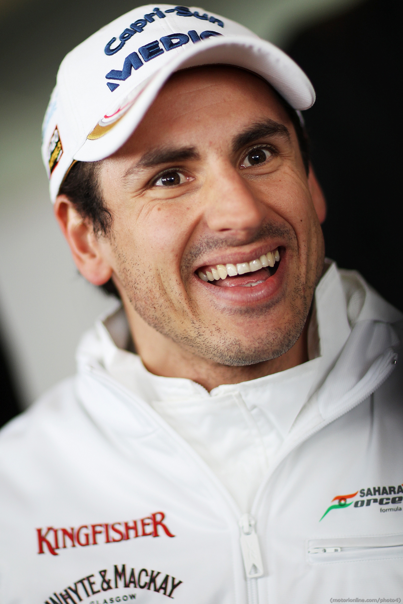 Adrian Sutil (GER) Sahara Force India F1 with the media.
28.02.2013. 