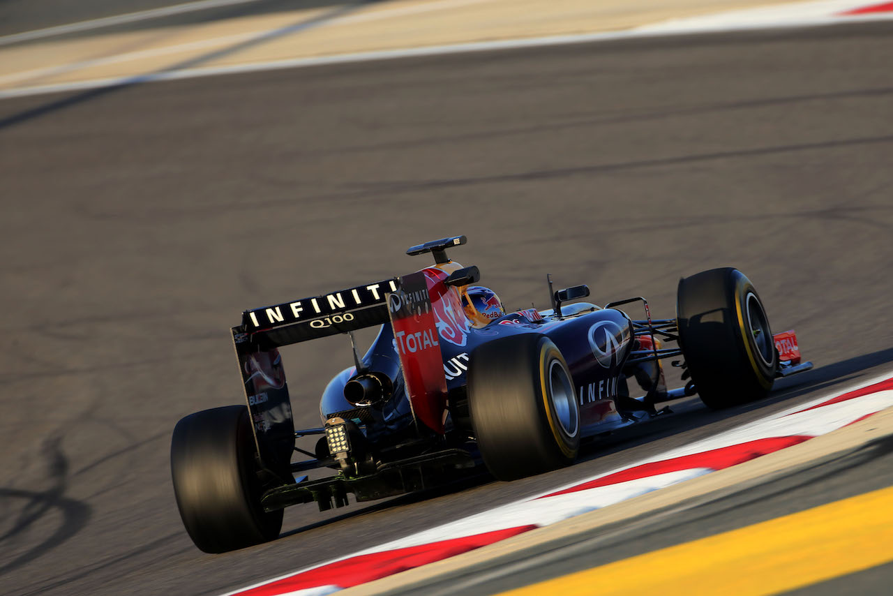 Daniel Ricciardo (AUS), Red Bull Racing 
08.04.2014. Formula One Testing, Bahrain Test, Day One, Sakhir, Bahrain.
- www.xpbimages.com, EMail: requests@xpbimages.com - copy of publication required for printed pictures. Every used picture is fee-liable. © Copyright: Charniaux / XPB Images