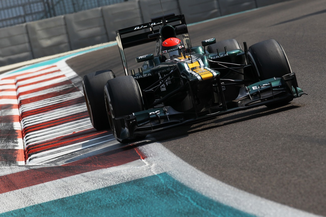 Alexander Rossi (USA) Caterham CT01 Test Driver.
08.11.2012. Formula 1 Young Drivers Test, Day 3, Yas Marina Circuit, Abu Dhabi, UAE.
