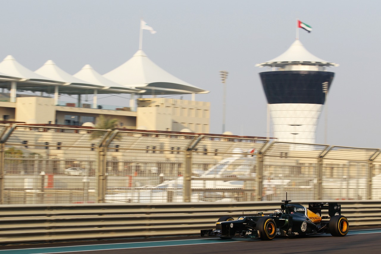 Giedo van der Garde (NED) Caterham CT01 Third Driver.
07.11.2012. Formula 1 Young Drivers Test, Day 2, Yas Marina Circuit, Abu Dhabi, UAE.
