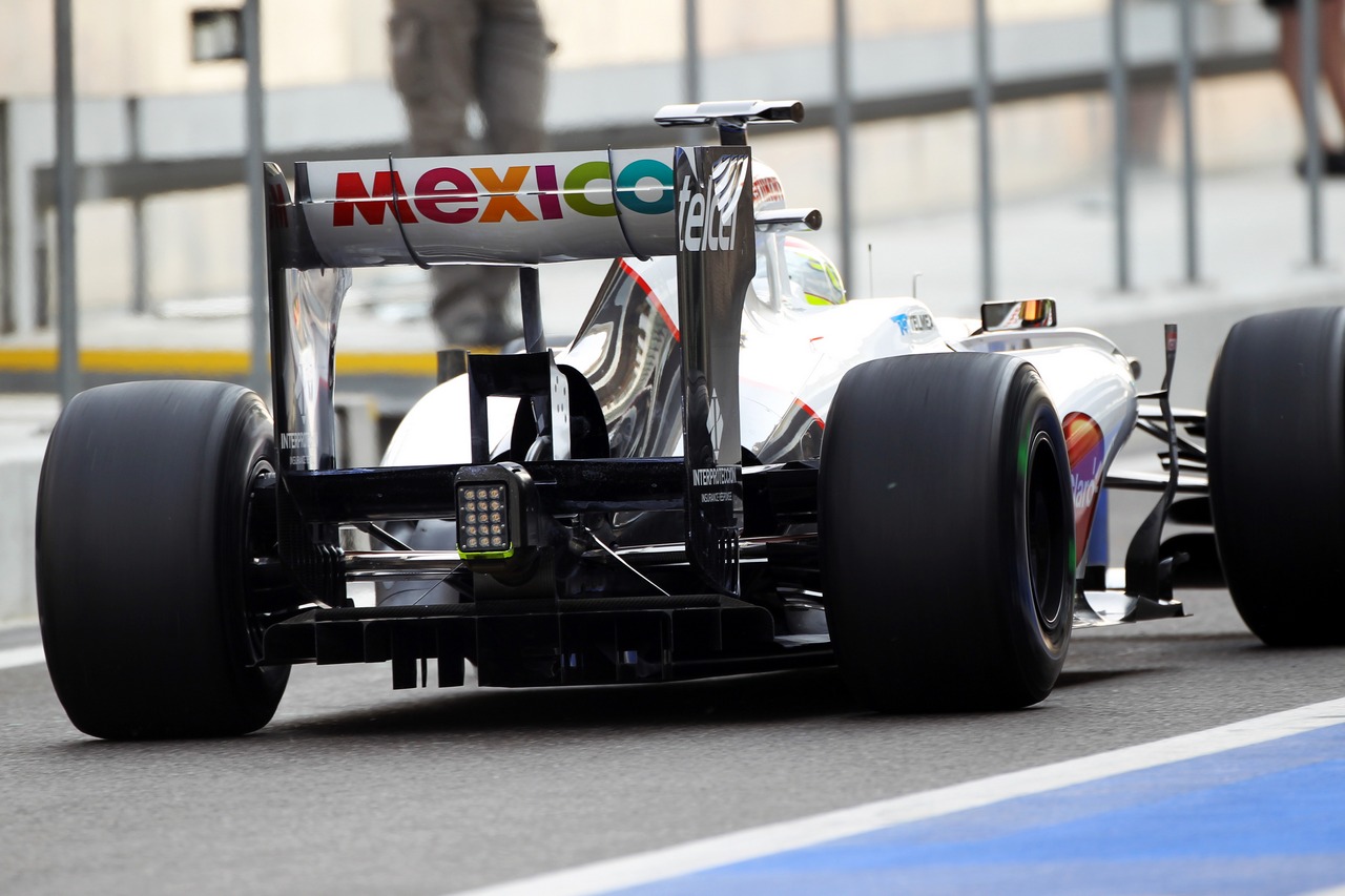 Robin Frijins (NDL) Sauber C31 Test Driver rear wing.
06.11.2012. Formula 1 Young Drivers Test, Day 1, Yas Marina Circuit, Abu Dhabi, UAE.

