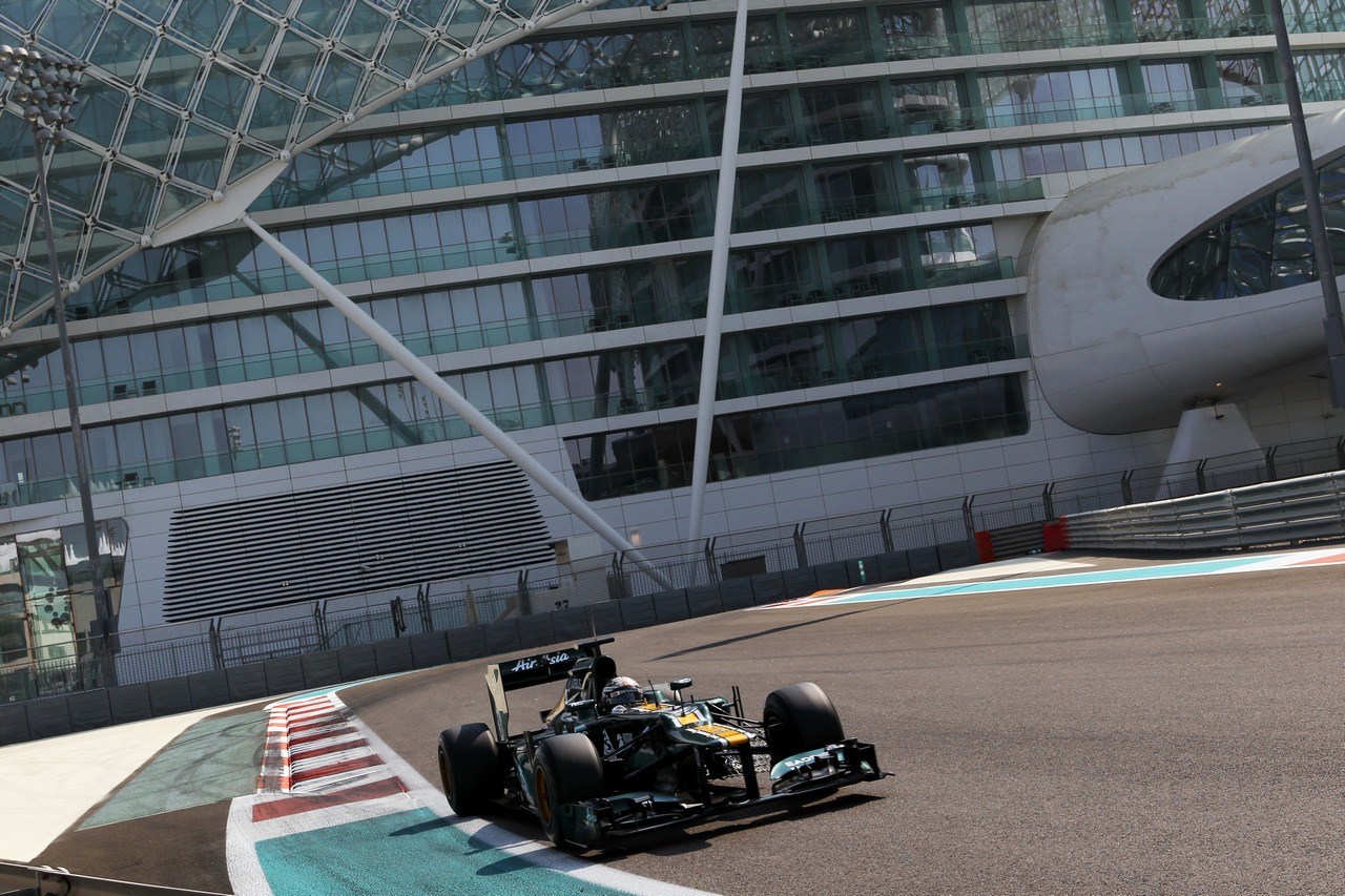 Giedo van der Garde (NED) Caterham CT01 Third Driver.
06.11.2012. Formula 1 Young Drivers Test, Day 1, Yas Marina Circuit, Abu Dhabi, UAE.
