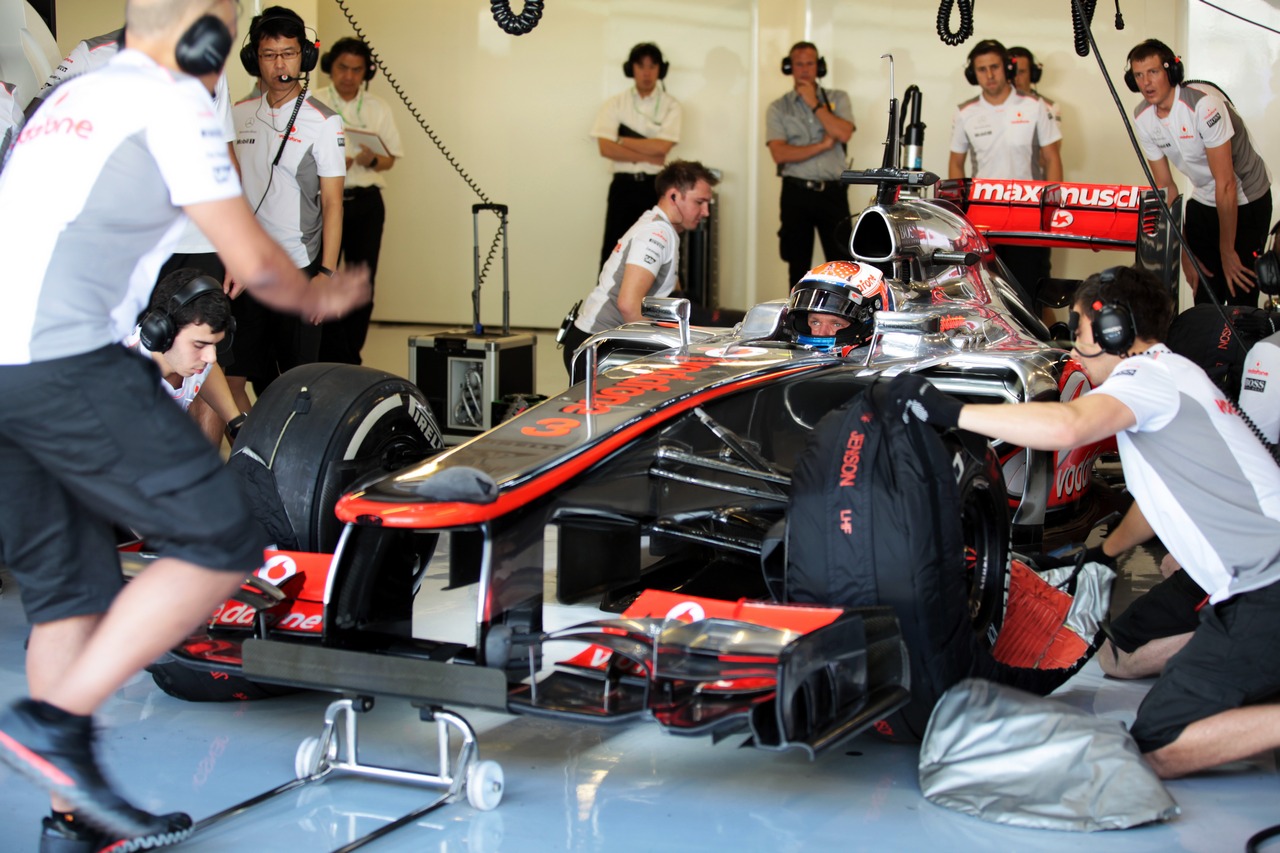 Kevin Magnussen (DEN) McLaren MP4/27 Test Driver.
06.11.2012. Formula 1 Young Drivers Test, Day 1, Yas Marina Circuit, Abu Dhabi, UAE.
