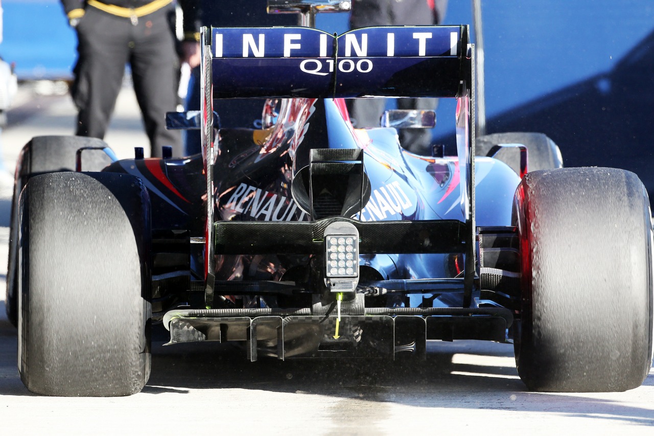 Sebastian Vettel (GER) Red Bull Racing RB9 rear diffuser.
07.02.2013. 