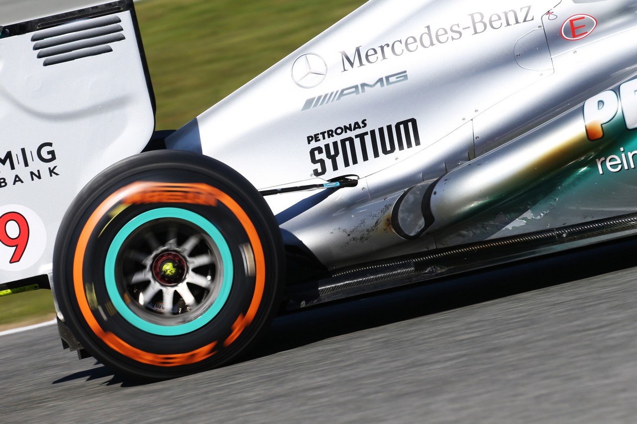 Nico Rosberg (GER) Mercedes AMG F1 W04 exhaust.
07.02.2013. 