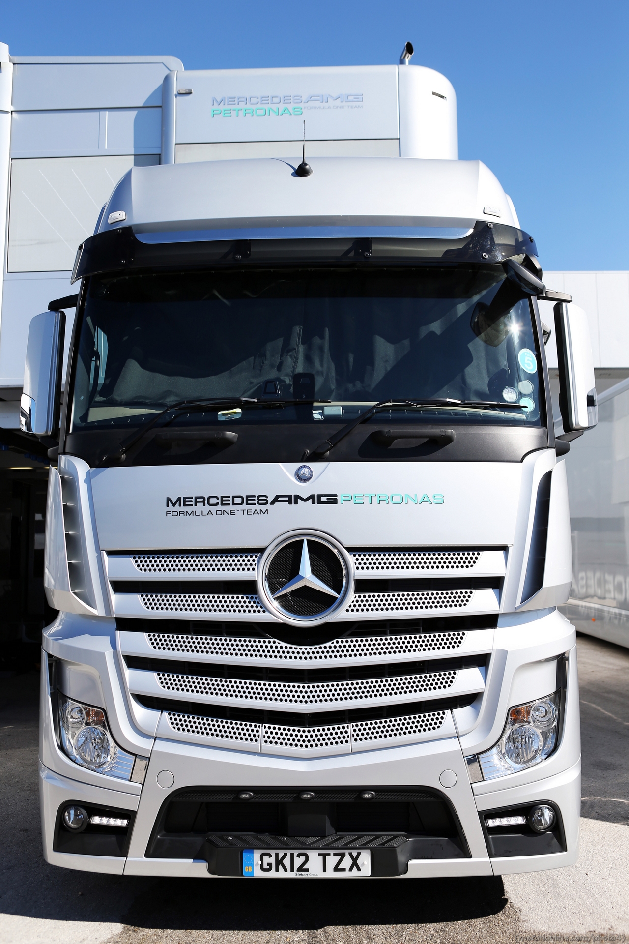 Mercedes AMG F1 truck in the paddock.
08.02.2013. 