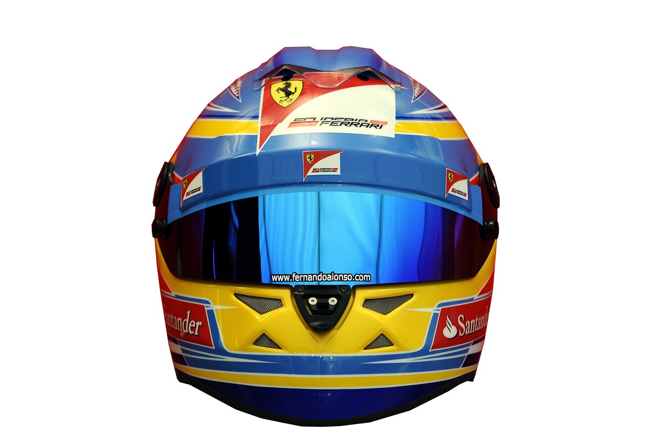 22.02.2012 Barcelona, Spain,
Fernando Alonso (ESP), Scuderia Ferrari helmet - Formula 1 Testing, day 2 - Formula 1 World Championship 