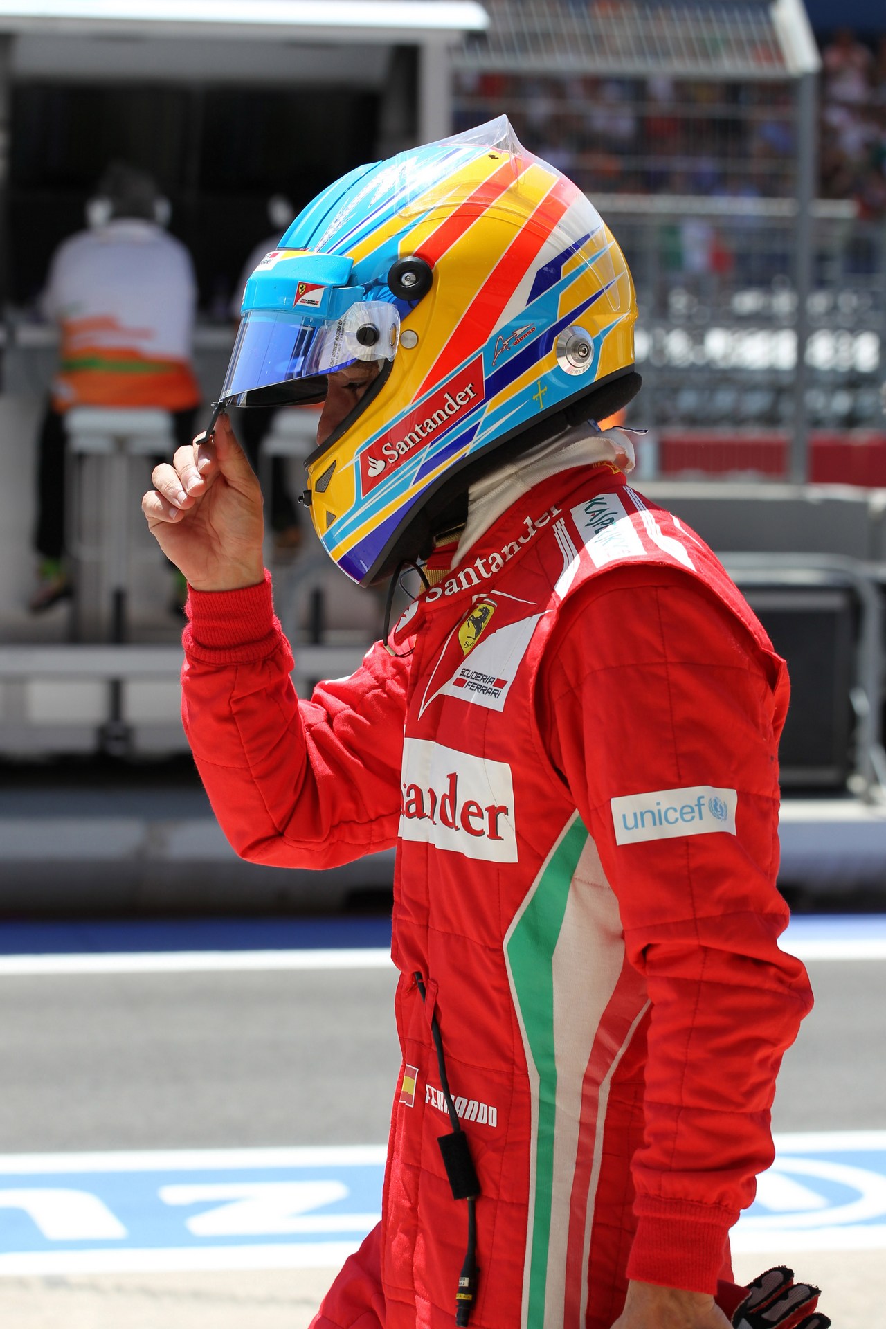 23.06.2012- Qualifying, Fernando Alonso (ESP) Scuderia Ferrari F2012 