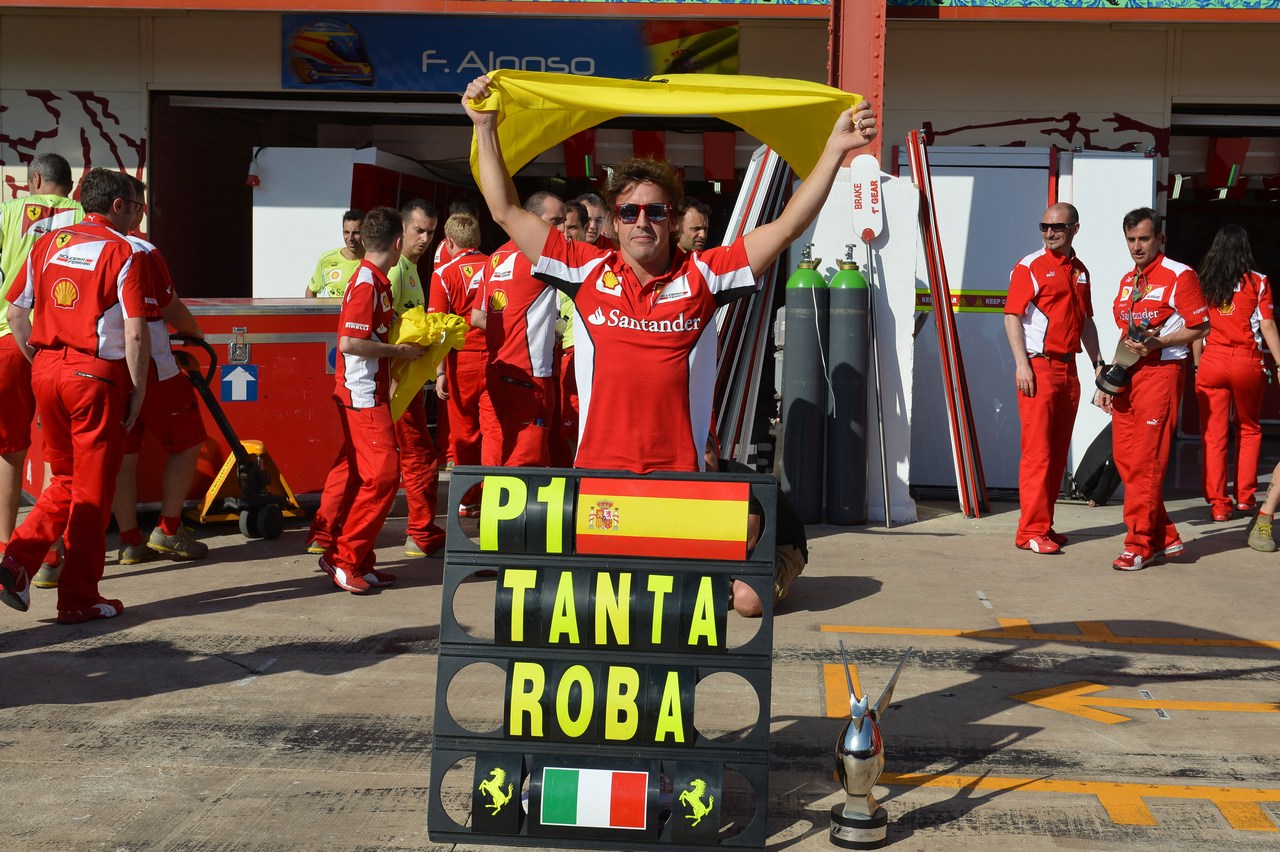 24.06.2012- Celebration, Fernando Alonso (ESP) Scuderia Ferrari F2012 race winner 