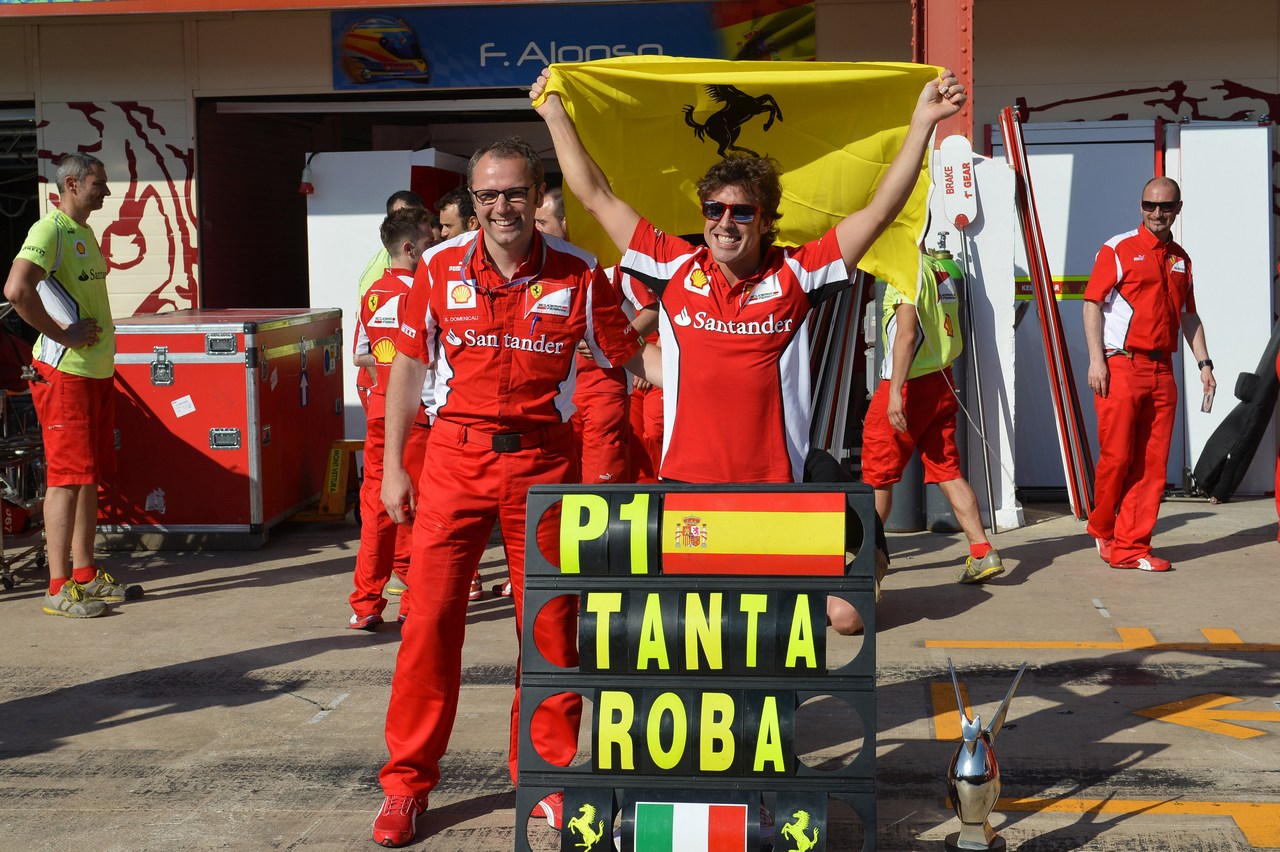 24.06.2012- Celebration, Fernando Alonso (ESP) Scuderia Ferrari F2012 race winner 