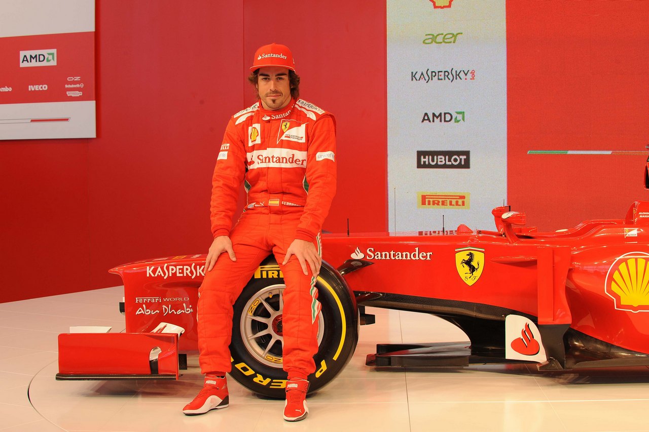 Fernando Alonso (ESP), Scuderia Ferrari and the new Ferrari F2012 -© Editorial Copyright Free: Ferrari S.P.A