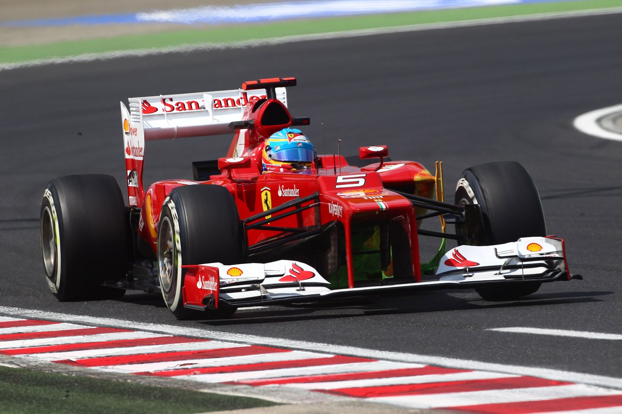 27.07.2012- Free Practice 2, Fernando Alonso (ESP) Scuderia Ferrari F2012 