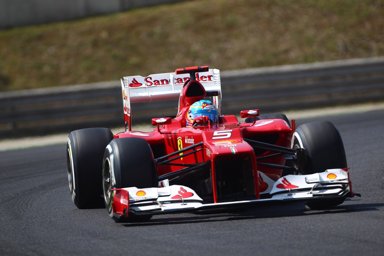 28.07.2012- Free Practice 3, Fernando Alonso (ESP) Scuderia Ferrari F2012 