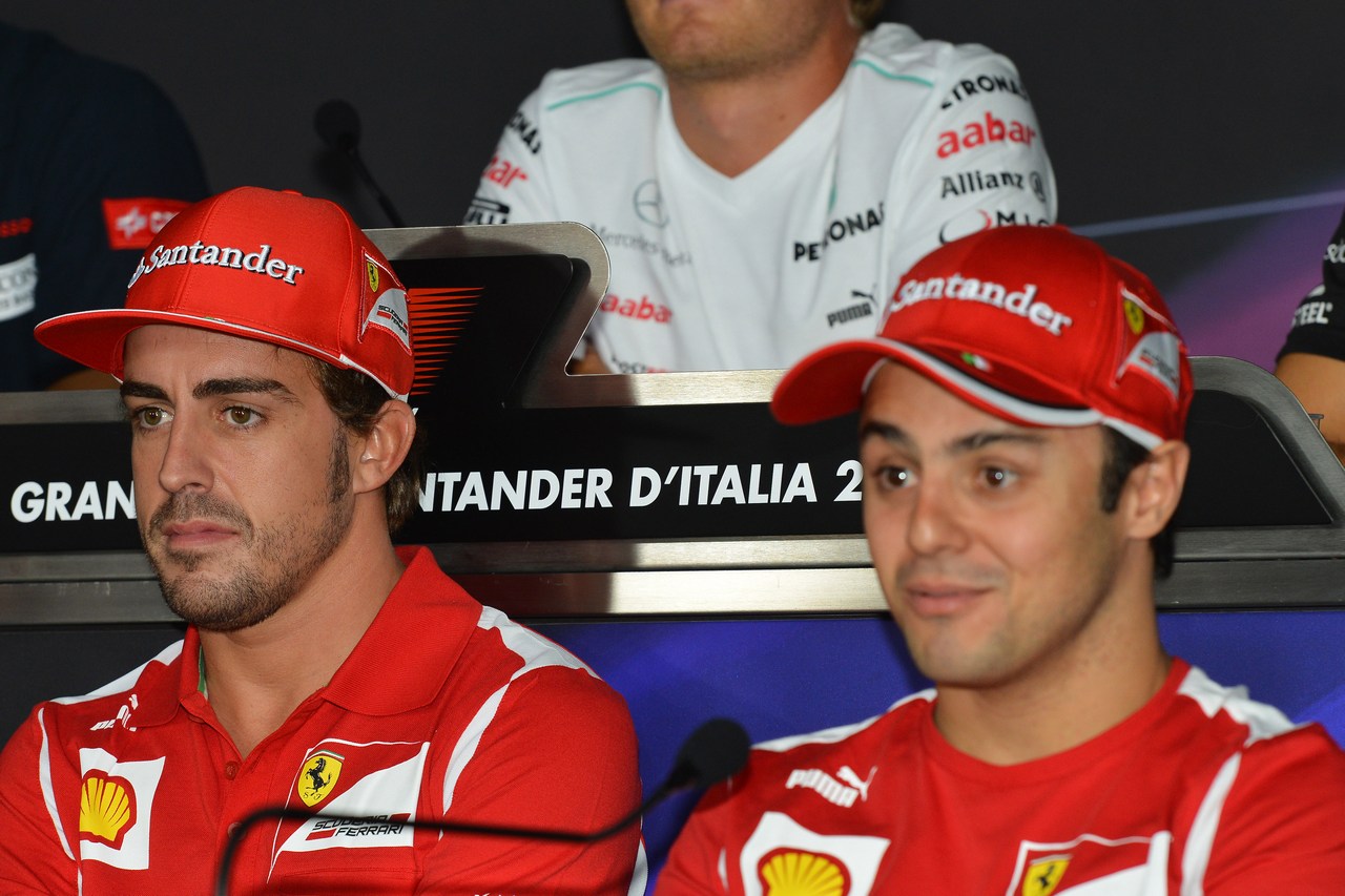 06.09.2012- Press conference, Fernando Alonso (ESP) Scuderia Ferrari F2012 and Felipe Massa (BRA) Scuderia Ferrari F2012