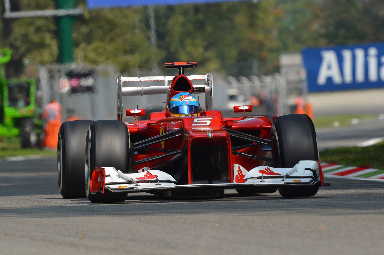 08.09.2012- Qualifying, Fernando Alonso (ESP) Scuderia Ferrari F2012 