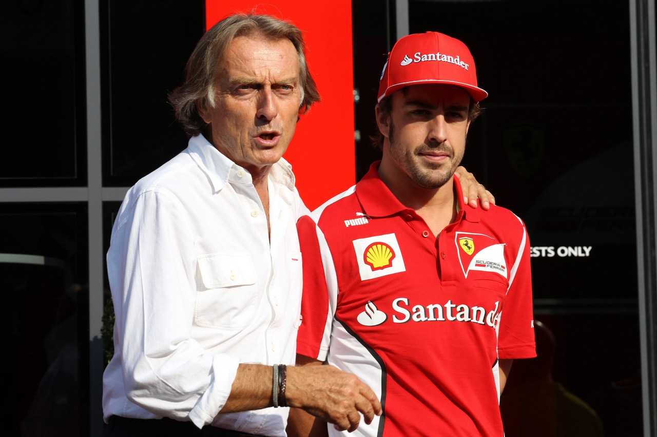 08.09.2012- Luca Cordero di Montezemolo (ITA), President Scuderia Ferrari  and Fernando Alonso (ESP) Scuderia Ferrari F2012