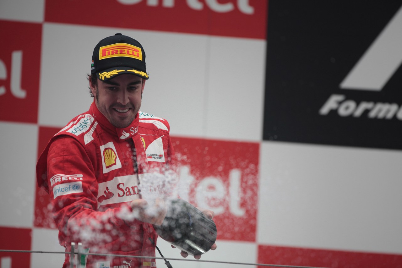 28.10.2012- Race, 2nd position Fernando Alonso (ESP) Scuderia Ferrari F2012