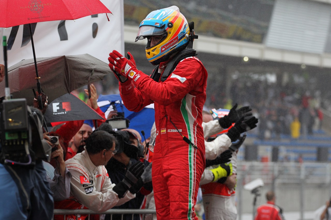 25.11.2012- Race, 2nd position Fernando Alonso (ESP) Scuderia Ferrari F2012