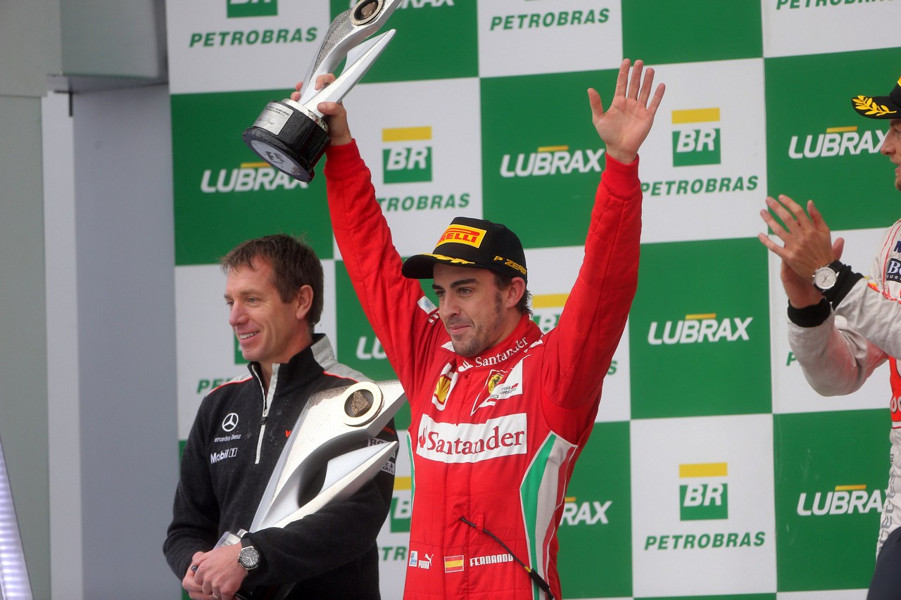 25.11.2012- Race, 2nd position Fernando Alonso (ESP) Scuderia Ferrari F2012 