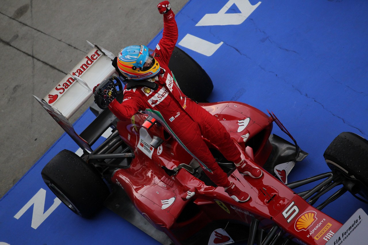 25.03.2012- Race, Fernando Alonso (ESP) Scuderia Ferrari F2012 race winner 