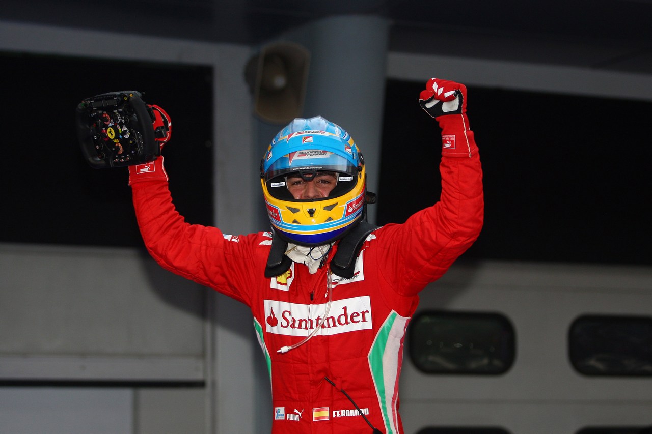 25.03.2012- Race, Fernando Alonso (ESP) Scuderia Ferrari F2012 race winner 