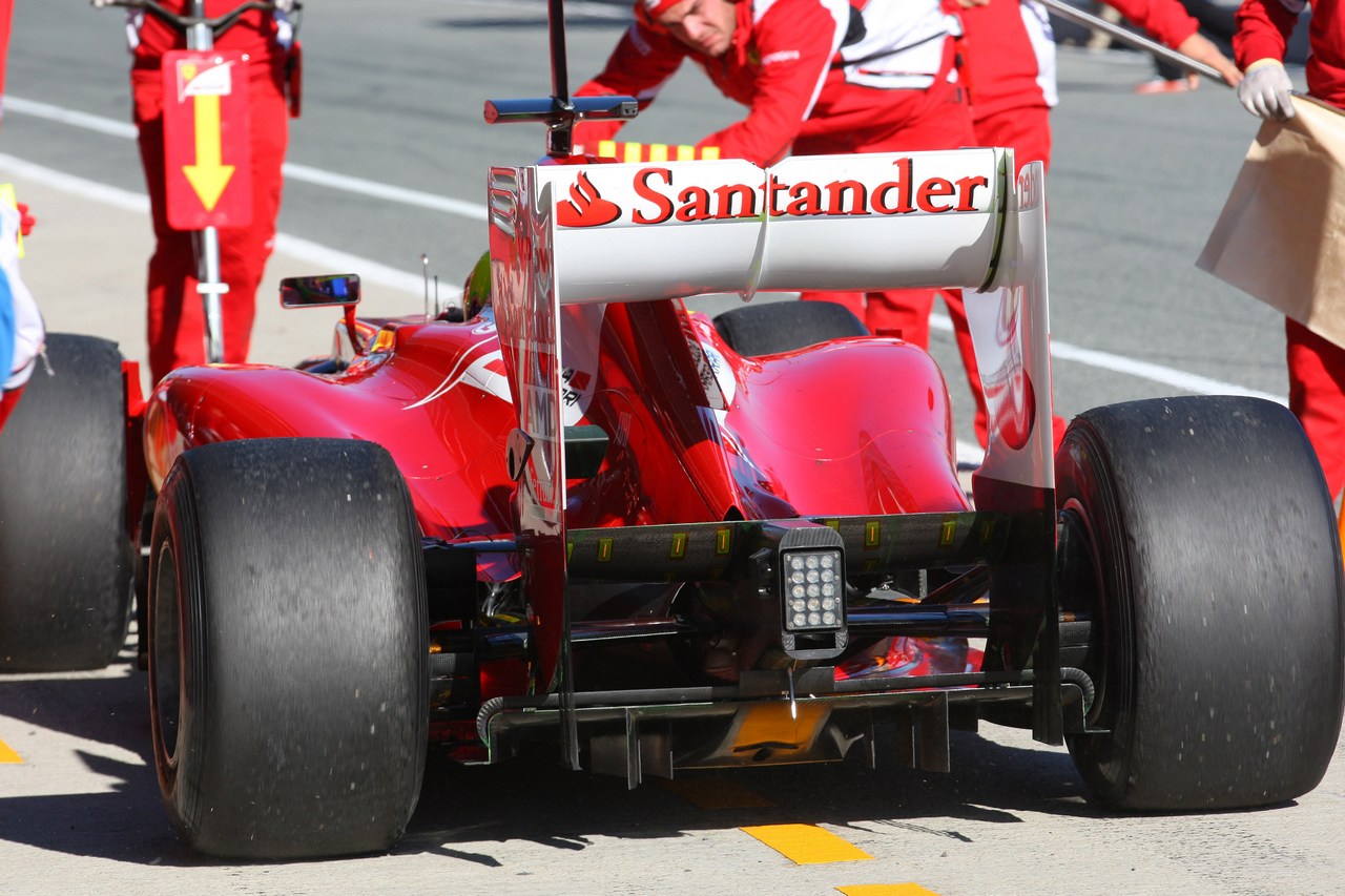 07.02.2012 Jerez, Spain,
Felipe Massa (BRA), Scuderia Ferrari rear wing   - Formula 1 Testing, day 1 - Formula 1 World Championship 