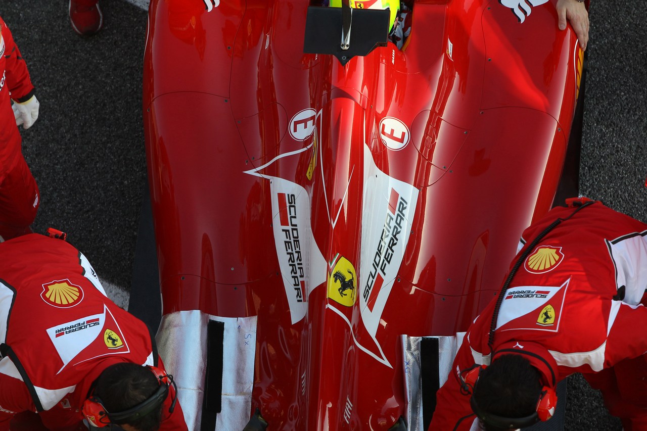 07.02.2012 Jerez, Spain,
Felipe Massa (BRA), Scuderia Ferrari engine cover - Formula 1 Testing, day 1 - Formula 1 World Championship 
