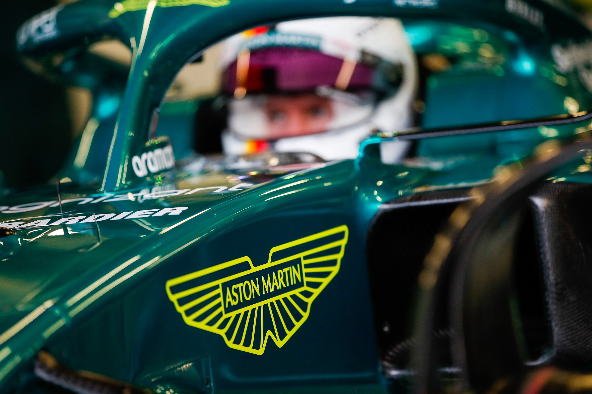 Sebastian Vettel, Aston Martin, in cockpit