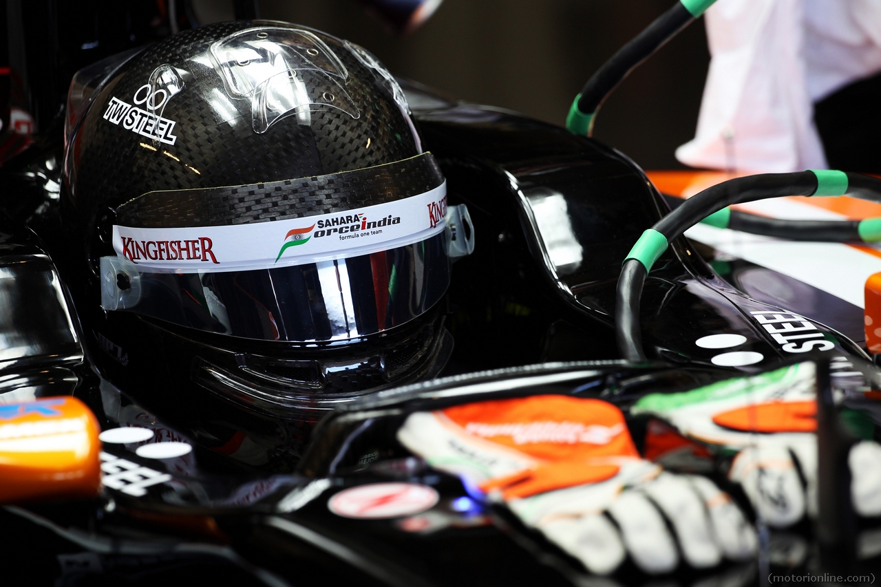 Sergio Perez (MEX) Sahara Force India F1 VJM07.
28.01.2014. Formula One Testing, Day One, Jerez, Spain.