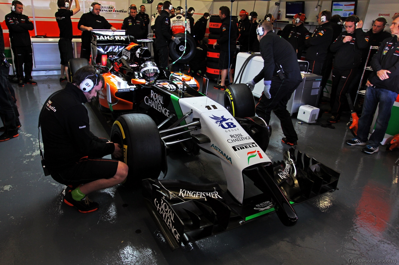 Sergio Perez (MEX) Sahara Force India F1 VJM07.
28.01.2014. Formula One Testing, Day One, Jerez, Spain.