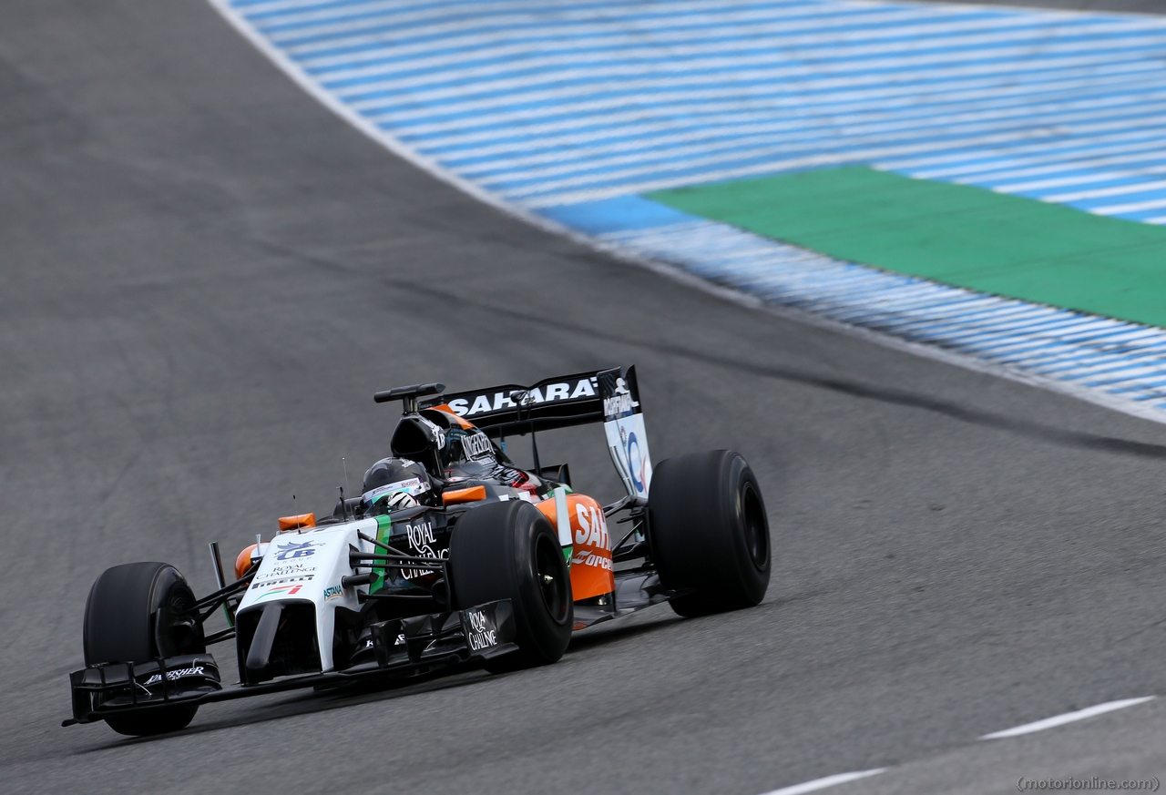 Sergio Perez (MEX), Sahara Force India 
28.01.2014. Formula One Testing, Day One, Jerez, Spain.